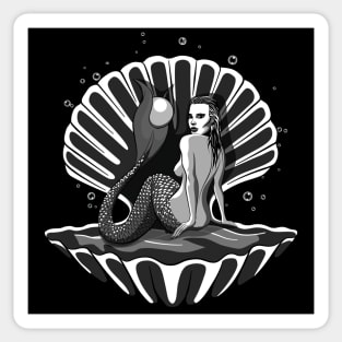 Mermaid - shell and pearl Sticker